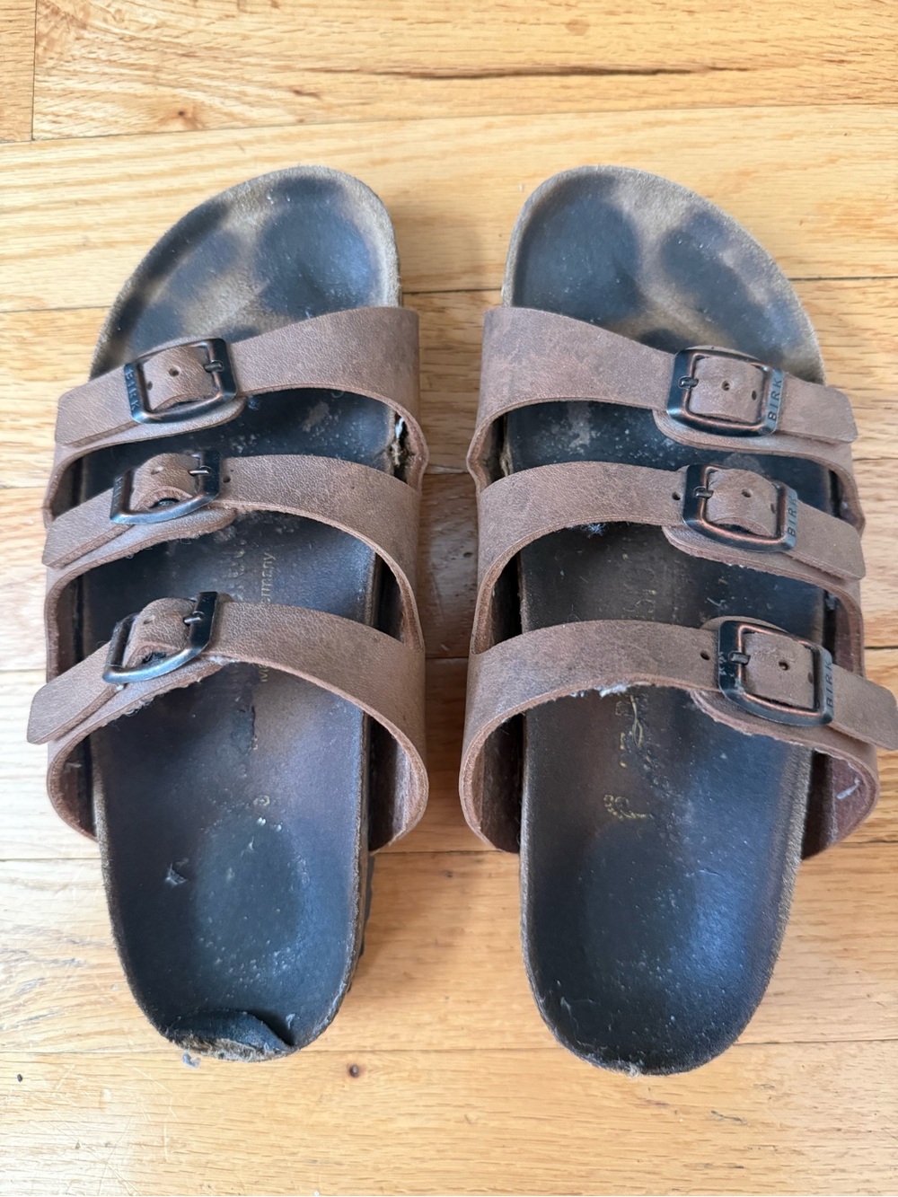 Triple Strap Brown Birkenstocks